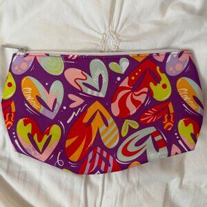 Clinique Colorful Heart Cosmetic Bag - Purple Multicolor